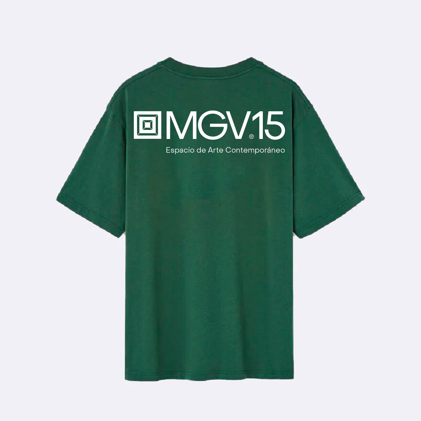Camiseta básica de color verde de MGV15, parte trasera